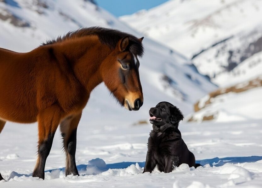Horse and dog